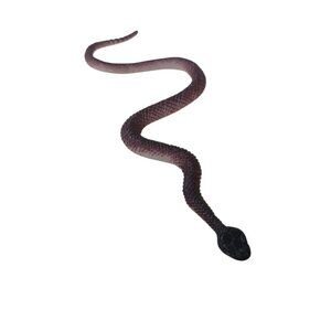 Miniature Plastic Rattlesnake Toy Brown Realistic Rubber Snake Wildlife Figure 5